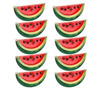 POPETPOP 10pcs Watermelon Brooch Pin Set Lightweight Alloy Fruit Lapel Badge Cute Cartoon Style Jewelry for Women Summer Accessories