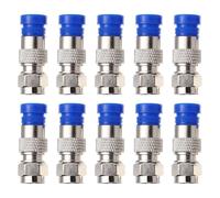 POPETPOP 10pcs Waterproof Coaxial Compression Connectors F Type Cable Adapter Brass and Polyethylene High Temperature Resistant Reduce Leakage for Tv and Satellite