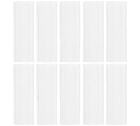 POPETPOP 10pcs White Plastic 18650 Battery Holder Sleeves Prevent Short Circuits Versatile Insulation Tubes for Battery Storage and Protection