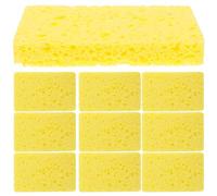 POPETPOP 10pcs Wood Pulp Sponge Block Natural Dish Sponge Multi-Purpose Cleaning Supplies for Home Use