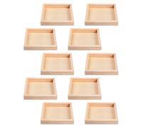 POPETPOP 10Pcs Wooden Puzzle Storage Tray 3D Block Puzzle Sorting Organizer Multipurpose Serving and Sorting Tray
