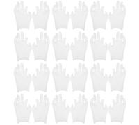 POPETPOP 12 Pairs Cotton Gloves Fingerless with Thumb and Index Soft Flexible Classic White Work Gloves for Formal Occasions and Labor Protection