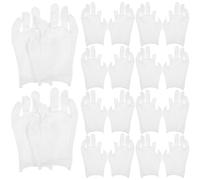 POPETPOP 12 Pairs White Cotton Work Gloves with Fingerless Design, Moisturizing and Breathable Cotton Gloves for Adults, Suitable for Labor, Ceremony, and Daily Use