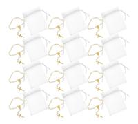 POPETPOP 12 Sets Mini Rosary Bracelet Religious Beads Hand Chains with Cross Charm Vintage Style Baptism First Communion Gifts for Women and Party Favors