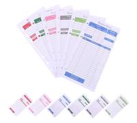 POPETPOP 12 Sheets Cash Planner Budget Cards with Punch Holes, Six-color Expense Tracker Reusable Budget Recording Sheets for Business and Personal Finance Organizers