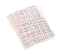 POPETPOP 12 Sheets Daily Planner Calendar Stickers Japanese Paper Self Adhesive Date Decal for Notebook Scrapbooking Gradient Color Short Style Practical Daily Organizer Labels
