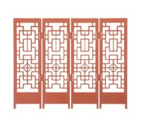 POPETPOP 12 Vintage Dollhouse Furniture Mini Folding Screen Divider Decorative Wooden-style Panel for Dollhouse Accessories and Home Decorations