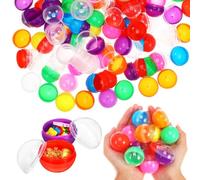 POPETPOP 120pcs Plastic Capsules 38mm Empty Balls for Vending Machines with Portable Packaging and Variety of Designs Suitable for Party Favors and Collection Hobby
