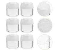 POPETPOP 12pcs 20g White Rose Lid Cream Jars Refillable Cosmetic Containers Travel Skincare Sample Box Multipurpose Face Cream Storage Pots