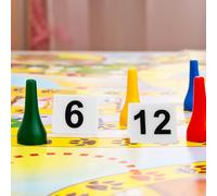 POPETPOP 12pcs Acrylic Table Number Signs White Black 1-12 Multi-function Evidence Markers for Werewolf Game Party Crime Scene Props Reusable Game Number Markers