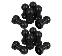 POPETPOP 12pcs Black Ball Shaped Trampoline Pole Protection Caps Tube End Covers for Jumping Bed Frame Tube Safety Accessories