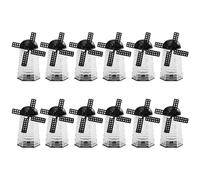 POPETPOP 12pcs Black Candy Boxes Creative Wedding Birthday Candy Containers with Mill Windmill Design for Party Favor Chocolate Cookie Storage