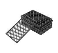 POPETPOP 12pcs Black Plastic Building Block Fence for Prison War Scenes with Easy Installation and Skill Development, Simple Elegant Design for DIY Play