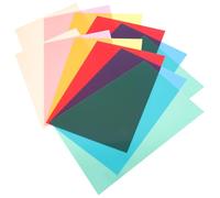 POPETPOP 12pcs Colored Reading Strips Set with Red Blue Yellow Green Pink Orange Overlays Bookmark for Guided Reading and Visual Stress Relief 0.3x210x297mm Educational Tracking Tool