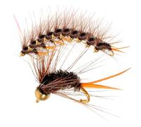 POPETPOP 12pcs Copper-tip Nymph Fishing Hook Bionic for Trout Fishing Accessories Outdoor Simulation Lures