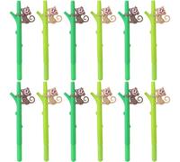 POPETPOP 12Pcs Cute Monkey Gel Pens Set Fine Tip Smooth Writing Pens with Soft Grip for Students and Daily Use