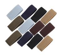 POPETPOP 12pcs Elastic Belt Keepers Set for Wide Belts and Straps, Tactical Sling Retainer Band Organizers in Khaki, Black, Coffee, Army Green, Navy, Light Grey for Backpack and Waistband