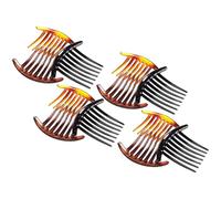 POPETPOP 12pcs Hair Side Combs for Medium to Long Hair Wide Tooth Moon Shape in Plastic and Resin Comfortable for Everyday Wear for Weddings and Festivals
