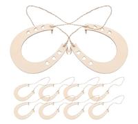 POPETPOP 12Pcs MDF Horseshoe Blanks Unfinished Wooden Slice Creative DIY Model Wood Ornaments for Crafts Khaki Horseshoe Shaped Cutouts for House Decorative Ideas and General Crafting