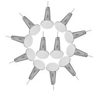 POPETPOP 12pcs Metal Dancing Spring Base for Crafting Shaking Head Feature, Silver Spring Base for Car Dashboard, Easy to DIY and Expandable, Suitable for Beginners and Experienced People