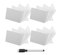 POPETPOP 12pcs Mini Acrylic Wedding Sign Stand with Easy to Write and Erase Function, White Blanks Acrylic Name Sign for Parties and Weddings, Multipurpose Desk Name Tag Holder
