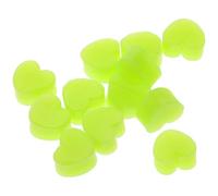 POPETPOP 12pcs Moldable Soft Silicone and Swimming, Noise Reduction and Waterproof for Adults, Green Heart-Shaped Design