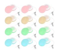 POPETPOP 12pcs Phone Screen Cleaner Set with Keychain, Portable round Microfiber Cleaning Pads for Electronic Devices, Cell Phone Screens, Cameras, and Glasses, Multi-color for Travel