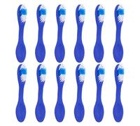 POPETPOP 12pcs Prison Toothbrushes with Soft Bristles and Short Handles, Designed for Effective Cleaning and Safety, Featuring Soft Finger Sleeves, for Travel and Institutional Use