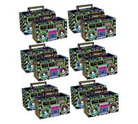POPETPOP 12pcs Retro Cassette Tape Shape Paper Candy Boxes with Delicate Pattern, Multi-purpose Party Treat Boxes Made of Paper, for Birthday Party Decorations and Small Wrapping