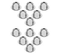 POPETPOP 12pcs round Adhesive Phone Charm Hooks for Mobile Devices, Alloy Material with Stick-on Design and Deformation Resistance, Fashionable Silver Metal Loops for Personalising Phone