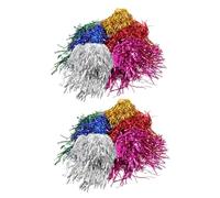 POPETPOP 12pcs Shiny Tinsel Wig for Adults with High Realism and Versatile Use, Plastic Material Fancy Dress Wig for Cosplay and Weddings, Realistic Appearance Party Costume Random Color