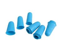 POPETPOP 12pcs Silicone Finger Cots Finger Protector Sleeves Stretchy and Easy to Wear Fingertip Protectors for Electronic Repair and Daily Life Blue