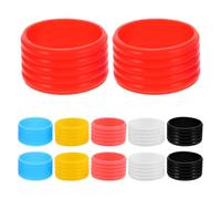 POPETPOP 12pcs Silicone Tennis Racket Vibration Dampeners 2.5cm Non-slip Sweat Absorbing Grip Bands with Rings for Racket Handle Stability and Overgrip Fixing