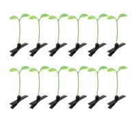 POPETPOP 12pcs Simulation Plant Bean Sprout Hair Clips Green Hair Accessories for Cute Barrettes for Daily and Party Use
