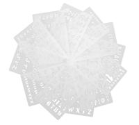 POPETPOP 12pcs White Plastic DIY Lettering Stencils Number Templates for Drawing and Painting, Reusable Alphabet Stencils Set Not Easy to Deform or Break, for Crafts and Art Projects