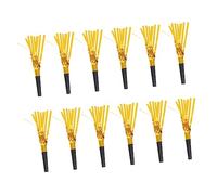POPETPOP 12pcs Year Cheering Whistles with Gold Tassel Party Accessory for Festive Celebrations Black Tube Design Suitable for All Ages and Occasions