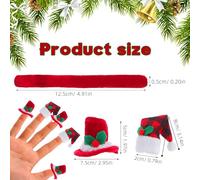 POPETPOP 12set Christmas Wine Bottle Covers with Tiny Hats and Scarves, Cloth Decorations for Wine and Beverage Bottles, Festive Atmosphere and DIY Creativity for New Year Homes and Parties