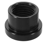 POPETPOP 14mm Aluminium Bicycle Front Wheel Axle Flanged Nut for Bike Hubs | Black Hard Anodised Surface, Compact Low Profile, Enhanced Stability, Resists Vibration Loosening and Reduces Snag Risks