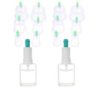 POPETPOP 14pcs Manual Vacuum Cupping Set with 12 Safe Massage Cups and 2 Hand Pumps for Home Therapy, Body Massager for Muscle Relief and Anti-Aging Cupping Therapy