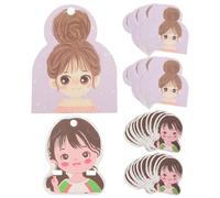 POPETPOP 150pcs Hair Clip Display Cards Paper Hair Bow Holder Portable and Cute Cardboard Organizer for Trade Shows and Stores