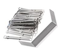 POPETPOP 150pcs Metal Binder Clips 8cm Silver Office Binder Circles Fasteners for School Classroom Book Binding, 3 Boxes (50pcs Each)