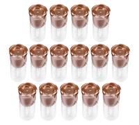 POPETPOP 15pcs Empty Lip Balm Containers Lip Gloss Tubes Rose Shape Plastic Refillable Lightweight Cosmetic Tubes for Travel Makeup Session Gift for Wife Friends