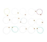 POPETPOP 15pcs Lyre Harp Strings Replacement Instrument Parts for Beginners and Professionals with Rich Resonance and Comfortable Hand Feel Random Color