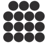 POPETPOP 15pcs Makeup Brush Cleaning Sponge Set Black Activated Carbon Reusable Efficient Dry Cleaning Tool for Women Cosmetic Brush Cleaner Box