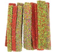 POPETPOP 15Pcs Miniature Artificial Shrub Strips DIY Simulated Bush Vegetation Decor for Dollhouse Landscaping and Model Building Accessories