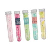 POPETPOP 15pcs Portable Washing Soap Tube Disposable Scented Foaming Soap Slices Petals Bath Flakes Travel Hand Wash Kit Assorted Styles