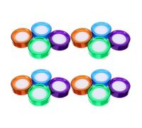 POPETPOP 16 Pcs Finger Moistener Sponge for Counting Money, Portable Plastic and Sponge Finger Dampener, Easy Maintenance Round Shape for Cashiers and Bank Tellers in Financial Offices