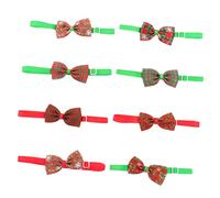 POPETPOP 16 Pcs Pet Bow Tie Xmas Pet Christmas Costume Dog Costume Props Xmas Dog Scarf Puppy Xmas Bow Ties Christmas Cat Bandana Dog Bow Tie Christmas Pet Colorful Polyester