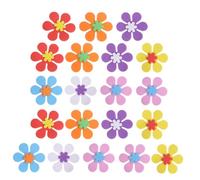 POPETPOP 160pcs Eva Flower Stickers Self-Adhesive Foam Cartoon Flower Shapes, Bright Colour Design, Decorative DIY Craft to Decorate Classroom and Play Random Color