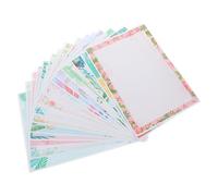 POPETPOP 160pcs Writing Stationery Paper with Floral and Leaf Border Design, Decorative Paper for Notes and Poems, Simple and Delicate Style Suitable for Festival Letters and Office Use